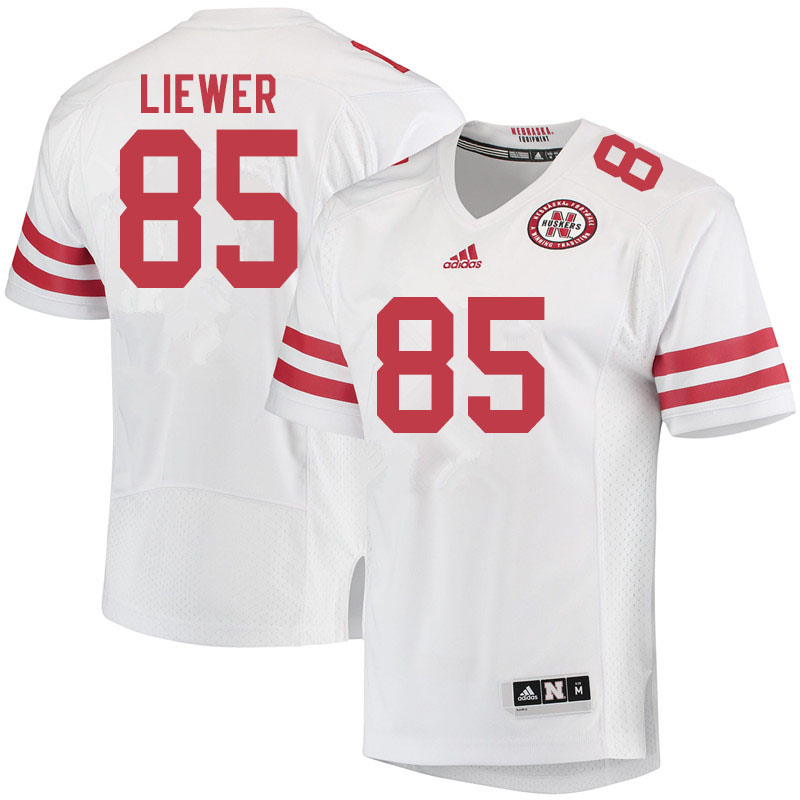 Men #85 Wyatt Liewer Nebraska Cornhuskers College Football Jerseys Sale-White